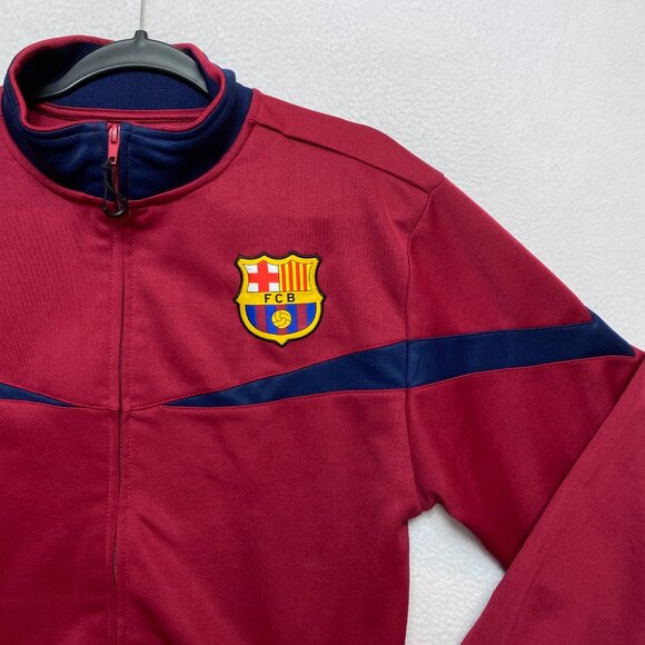 FC Barcelona Jacket Mens S Red Barca Full Zip Knit Soccer - Picture 2 of 13